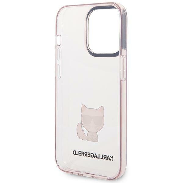 Karl Lagerfeld KLHCP14LCTTRI iPhone 14 Pro 6,1&quot; hardcase różowy/pink Transparent Choupette Body