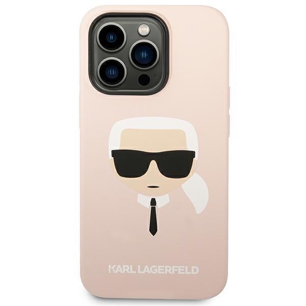 Karl Lagerfeld KLHCP14XSLKHLP iPhone 14 Pro Max 6,7&quot; hardcase różowy/pink Silicone Karl`s Head