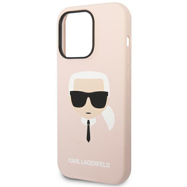 Karl Lagerfeld KLHCP14XSLKHLP iPhone 14 Pro Max 6,7&quot; hardcase różowy/pink Silicone Karl`s Head