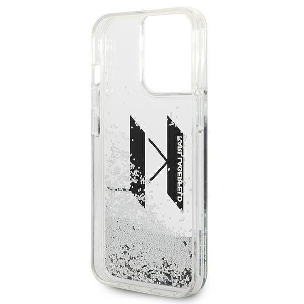 Karl Lagerfeld KLHCP14LLBKLCS iPhone 14Pro 6,1&quot; srebrny/silver hardcase Liquid Glitter Big KL