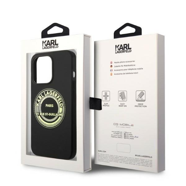 Karl Lagerfeld KLHCP14LSRSGRCK iPhone 14 Pro 6,1&quot; hardcase czarny/black Silicone RSG