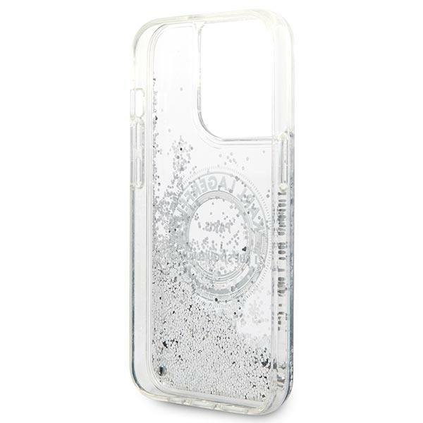 Karl Lagerfeld KLHCP14LLCRSGRS iPhone 14 Pro 6,1&quot; srebrny/silver hardcase Liquid Glitter RSG