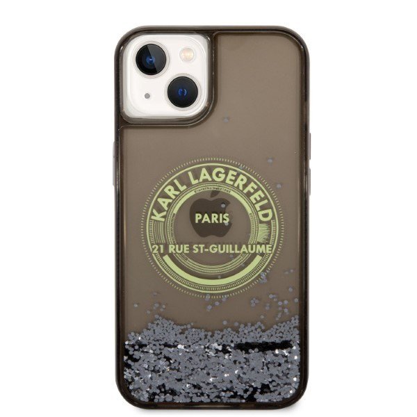 Karl Lagerfeld KLHCP14SLCRSGRK iPhone 14 / 15 / 13 6,1&quot; czarny/black hardcase Liquid Glitter RSG