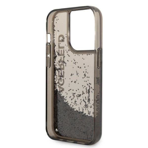 Karl Lagerfeld KLHCP14LLCKVK iPhone 14 Pro 6,1&quot; czarny/black hardcase Liquid Glitter Elong
