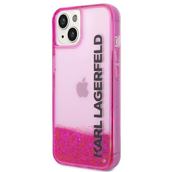 Karl Lagerfeld KLHCP14SLCKVF iPhone 14 / 15 / 13 6,1&quot; różowy/pink hardcase Liquid Glitter Elong