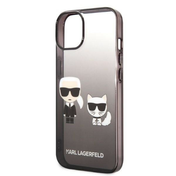Karl Lagerfeld KLHCP14LTGKCK iPhone 14 Pro 6,1&quot; hardcase czarny/black Gradient Ikonik Karl & Choupette