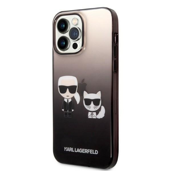 Karl Lagerfeld KLHCP14XTGKCK iPhone 14 Pro Max 6,7&quot; hardcase czarny/black Gradient Ikonik Karl & Choupette