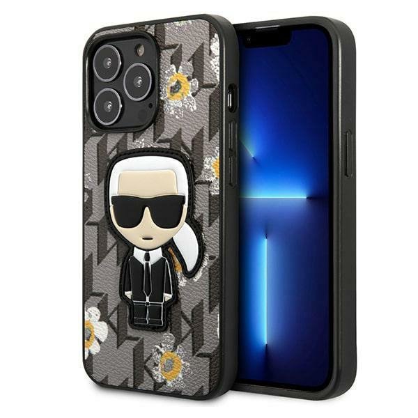 Karl Lagerfeld KLHCP13LPMNFIK1 iPhone 13 Pro / 13 6,1&quot; szary/grey Flower Ikonik Karl