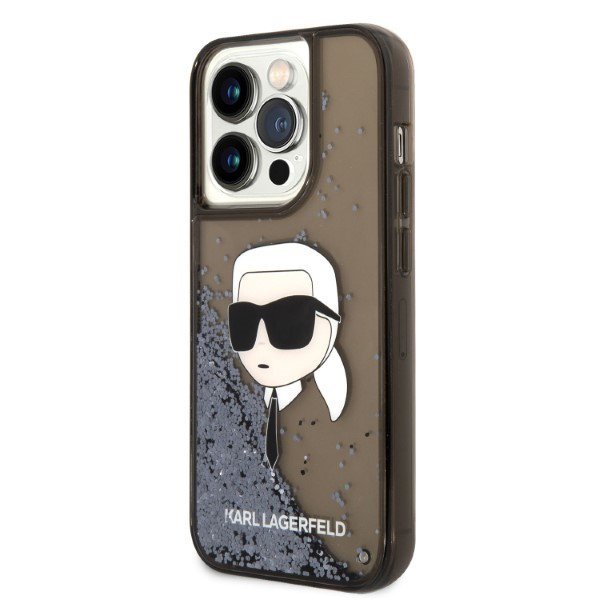 Karl Lagerfeld KLHCP14LLNKHCK iPhone 14 Pro 6,1&quot; czarny/black hardcase Glitter Karl Head