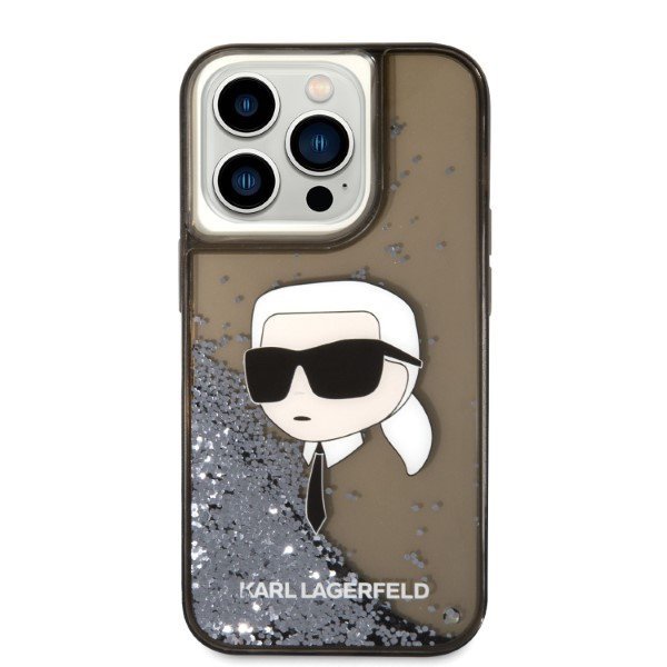 Karl Lagerfeld KLHCP14LLNKHCK iPhone 14 Pro 6,1&quot; czarny/black hardcase Glitter Karl Head