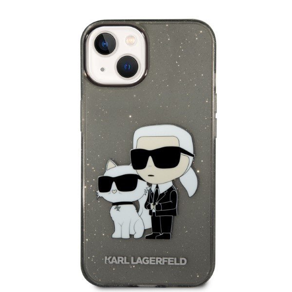 Karl Lagerfeld KLHCP14MHNKCTGK iPhone 14 Plus / 15 Plus 6,7&quot; czarny/black hardcase Glitter Karl&Choupette