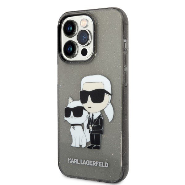 Karl Lagerfeld KLHCP14XHNKCTGK iPhone 14 Pro Max 6,7&quot; czarny/black hardcase Glitter Karl&Choupette