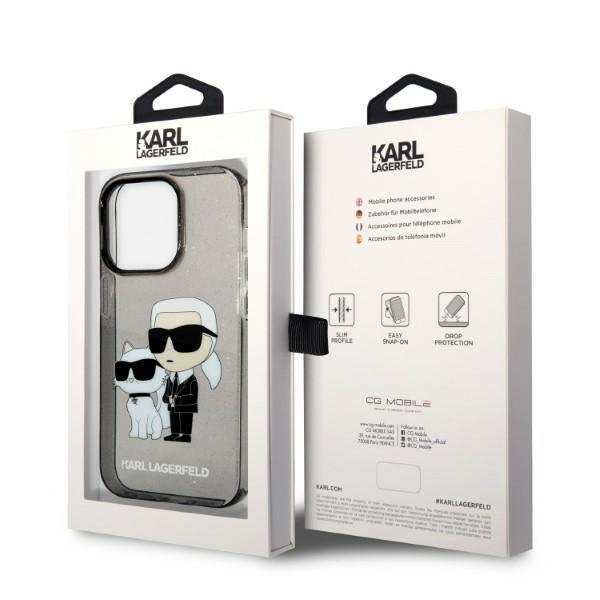 Karl Lagerfeld KLHCP14XHNKCTGK iPhone 14 Pro Max 6,7&quot; czarny/black hardcase Glitter Karl&Choupette