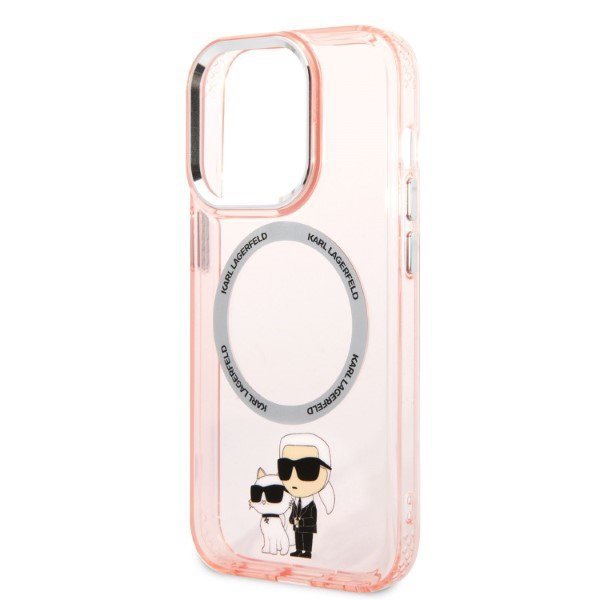 Karl Lagerfeld KLHMP14LHNKCIP iPhone 14 Pro 6,1&quot; hardcase różowy/pink Iconic Karl&Choupette Magsafe