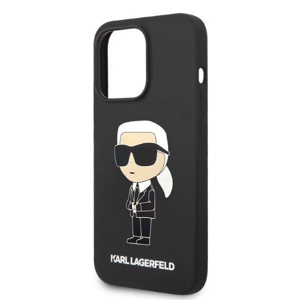Karl Lagerfeld KLHMP14XSNIKBCK iPhone 14 Pro Max 6,7&quot; hardcase czarny/black Silicone Ikonik Magsafe