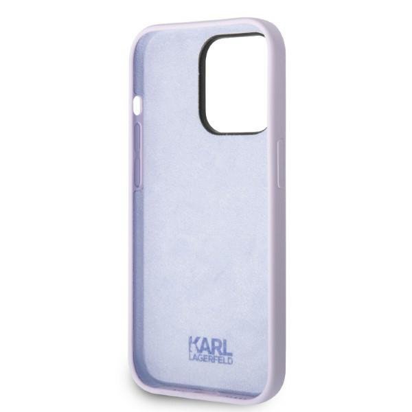 Karl Lagerfeld KLHCP14LSNIKBCU iPhone 14 Pro 6,1&quot; hardcase purpurowy/purple Silicone Ikonik