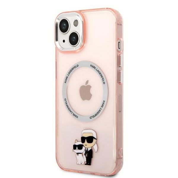 Karl Lagerfeld KLHMP14MHNKCIP iPhone 14 Plus / 15 Plus 6,7&quot; hardcase różowy/pink Iconic Karl&Choupette Magsafe