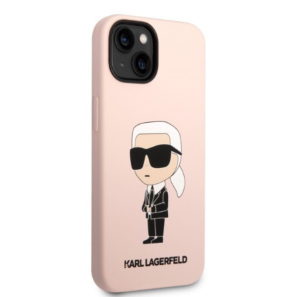 Karl Lagerfeld KLHMP14SSNIKBCP iPhone 14 / 15 / 13 6,1&quot; hardcase różowy/pink Silicone Ikonik Magsafe