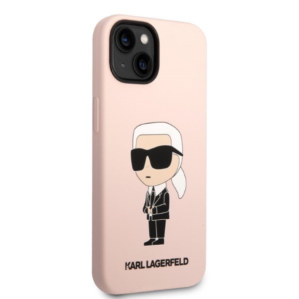 Karl Lagerfeld KLHMP14MSNIKBCP iPhone 14 Plus / 15 Plus 6,7&quot; hardcase różowy/pink Silicone Ikonik Magsafe