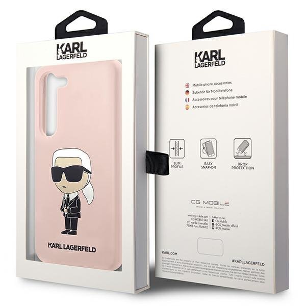 Karl Lagerfeld KLHCS23MSNIKBCP S23+ S916 hardcase różowy/pink Silicone Ikonik