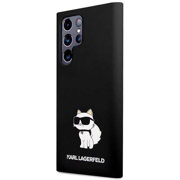 Karl Lagerfeld KLHCS23LSNCHBCK S23 Ultra S918 hardcase czarny/black Silicone Choupette