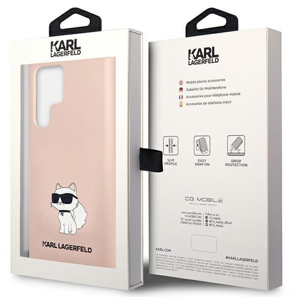 Karl Lagerfeld KLHCS23LSNCHBCP S23 Ultra S918 hardcase różowy/pink Silicone Choupette