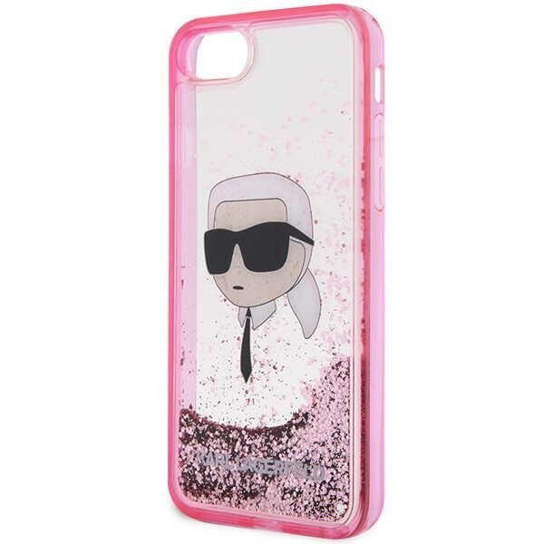 Karl Lagerfeld KLHCI8LNKHCP iPhone 7/8/ SE 2020 / SE 2022 różowy/pink hardcase Glitter Karl Head