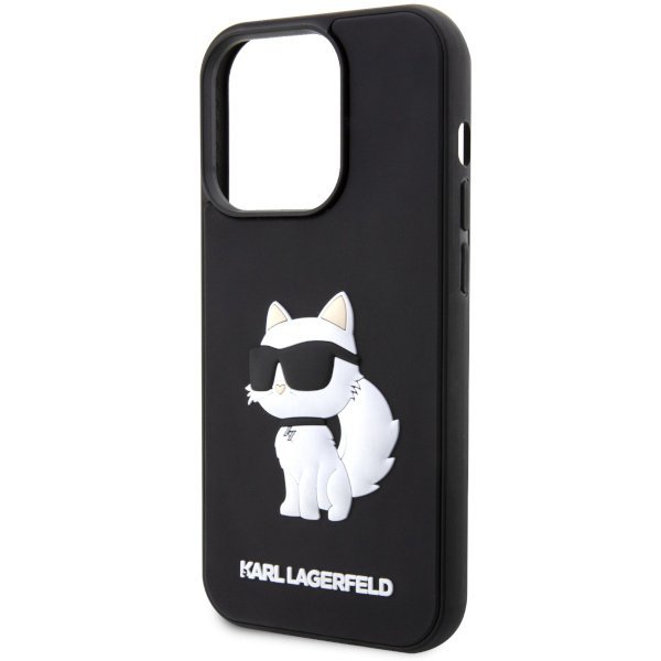 Karl Lagerfeld KLHCP14X3DRKHNK iPhone 14 Pro Max 6.7&quot; czarny/black hardcase Rubber Choupette 3D