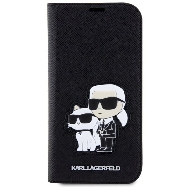 Karl Lagerfeld KLBKP14LSANKCPK iPhone 14 Pro 6.1&quot; bookcase czarny/black Saffiano Karl & Choupette