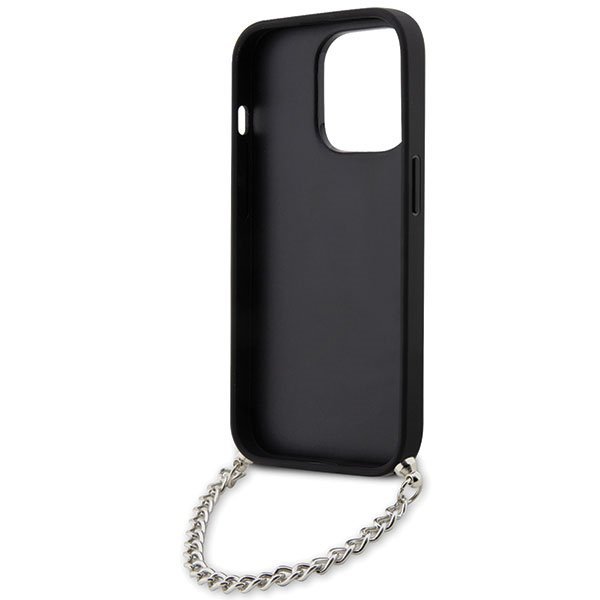 Karl Lagerfeld KLHCP14LSACKLHPK iPhone 14 Pro 6.1&quot; czarny/black hardcase Saffiano Monogram Chain