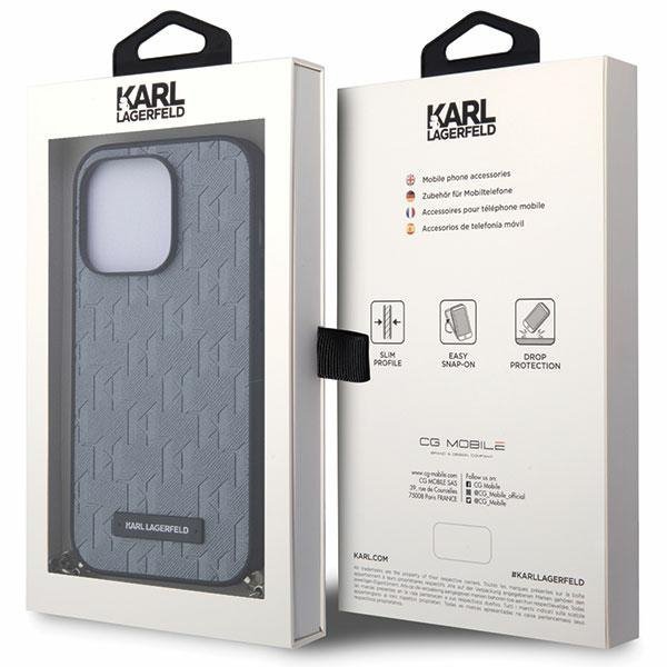 Karl Lagerfeld KLHCP14XSACKLHPG iPhone 14 Pro Max 6.7&quot; srebrny/silver hardcase Saffiano Monogram Chain