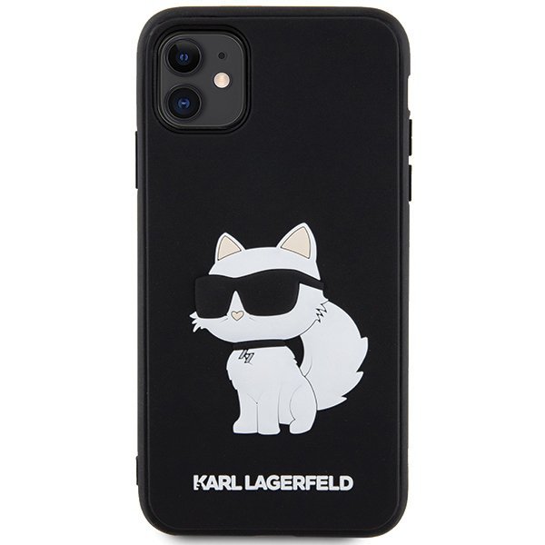 Karl Lagerfeld KLHCN613DRKHNK iPhone 11 / Xr 6.1&quot; czarny/black hardcase Rubber Choupette 3D