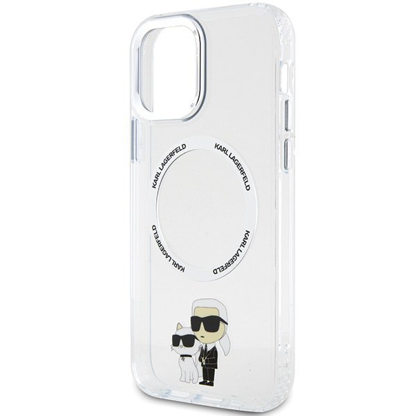 Karl Lagerfeld KLHMP12MHNKCIT iPhone 12/ 12 Pro 6.1&quot; hardcase transparent Iconic Karl&Choupette Magsafe