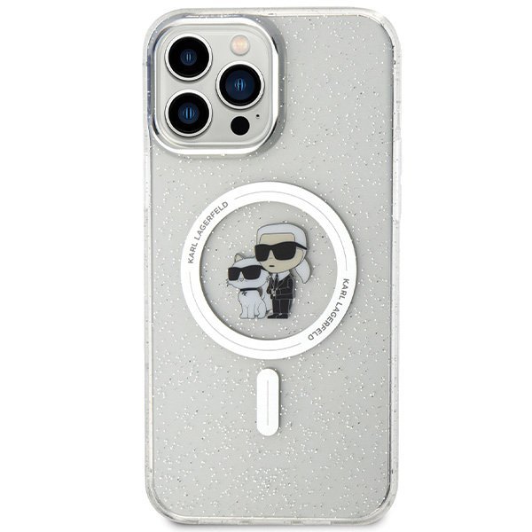Karl Lagerfeld KLHMP13XHGKCNOT iPhone 13 Pro Max 6.7&quot; transparent hardcase Karl&Choupette Glitter MagSafe