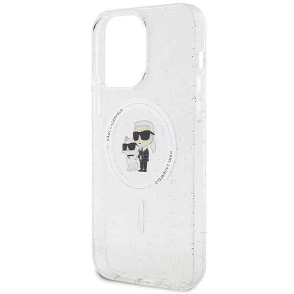 Karl Lagerfeld KLHMP14XHGKCNOT iPhone 14 Pro Max 6.7&quot; transparent hardcase Karl&Choupette Glitter MagSafe