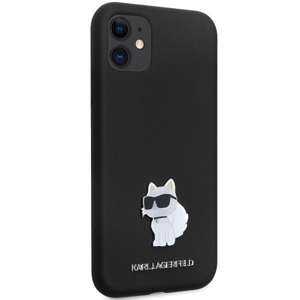 Karl Lagerfeld KLHCN61SMHCNPK iPhone 11 / Xr 6.1&quot; czarny/black hardcase Silicone C Metal Pin