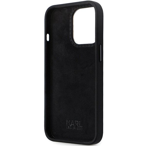 Karl Lagerfeld KLHCP14LSMHCNPK iPhone 14 Pro 6.1&quot; czarny/black hardcase Silicone C Metal Pin