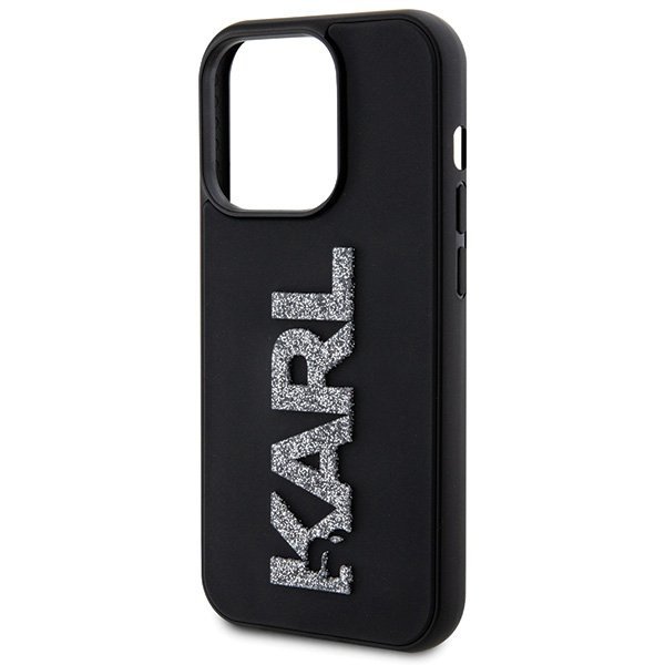 Karl Lagerfeld KLHCP15X3DMBKCK iPhone 15 Pro Max 6.7&quot; czarny/black hardcase 3D Rubber Glitter Logo