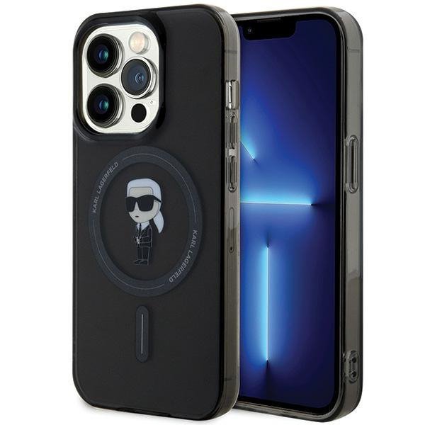 Karl Lagerfeld KLHMP15LHFCKNOK iPhone 15 Pro 6.1&quot; czarny/black hardcase IML Ikonik MagSafe