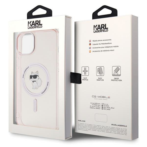 Karl Lagerfeld KLHMP15MHFCCNOP iPhone 15 Plus / 14 Plus 6.7&quot; różowy/pink hardcase IML Choupette MagSafe