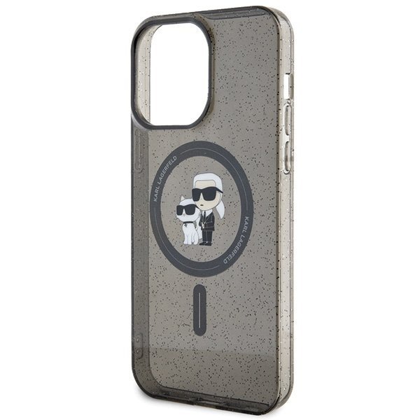 Karl Lagerfeld KLHMP15XHGKCNOK iPhone 15 Pro Max 6.7&quot; czarny/black hardcase Karl&Choupette Glitter MagSafe
