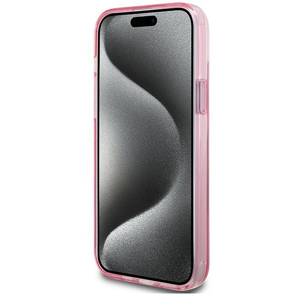 Karl Lagerfeld KLHMP15SHMRSKCP iPhone 15 / 14 / 13 6.1&quot; różowy/pink hardcase Ring Stand Karl&Choupettte MagSafe