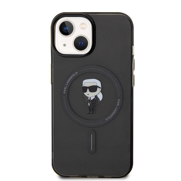 Karl Lagerfeld KLHMP14SHFCKNOK iPhone 14 / 15 / 13 6.1&quot; czarny/black hardcase IML Ikonik MagSafe