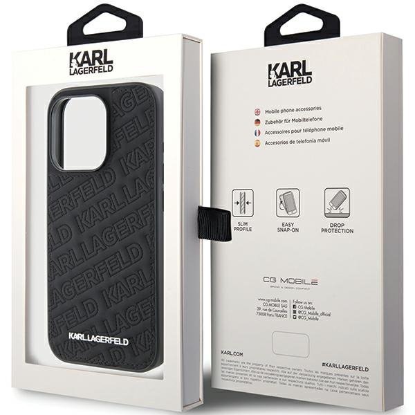 Karl Lagerfeld KLHCP15LPQKPMK iPhone 15 Pro 6.1&quot; czarny/black hardcase Quilted K Pattern
