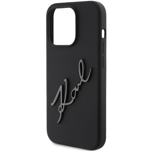 Karl Lagerfeld KLHCP15LSKSBMCK iPhone 15 Pro 6.1&quot; czarny/black hardcase Silicone Karl Script