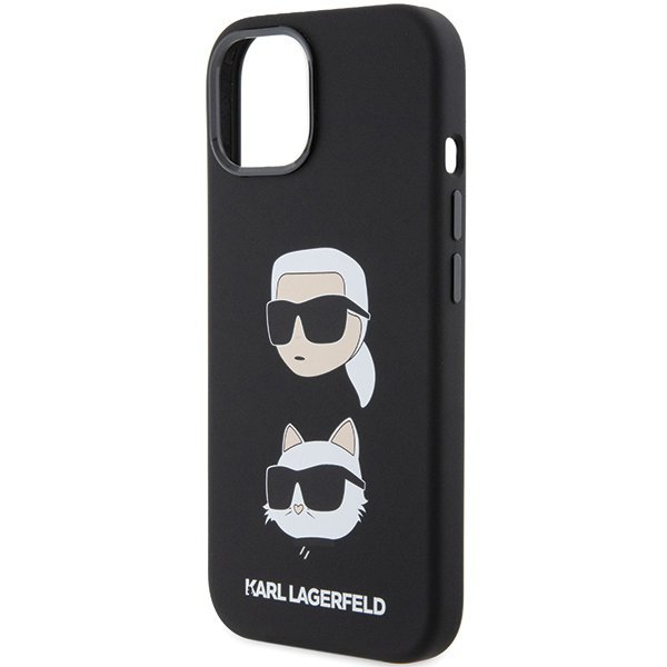 Karl Lagerfeld KLHCP15SSDHKCNK iPhone 15 / 14 / 13 6.1&quot; czarny/black Silicone Karl&Choupette Head