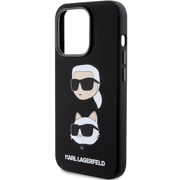 Karl Lagerfeld KLHCP15LSDHKCNK iPhone 15Pro 6.1&quot; czarny/black Silicone Karl&Choupette Head