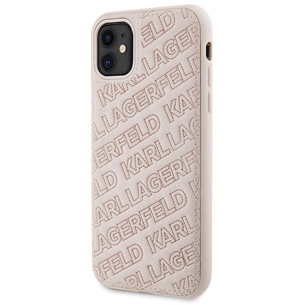 Karl Lagerfeld KLHCN61PQKPMP iPhone 11 / Xr 6.1&quot; różowy/pink hardcase Quilted K Pattern