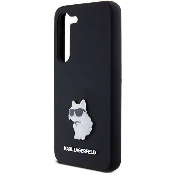 Karl Lagerfeld KLHCS23SSMHCNPK S23 S911 czarny/black hardcase Silicone Choupette Metal Pin