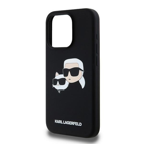 Karl Lagerfeld KLHMP15XSKCHPPLK iPhone 15 Pro Max 6.7&quot; czarny/black hardcase Silicone Karl & Choupette MagSafe